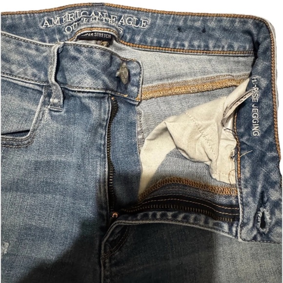 American Eagle Super Stretch Hi-rise Jegging Jeans Distressed Ankle Women’s 6 - Picture 3 of 5